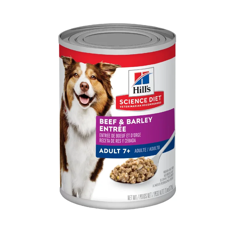 - Natural ingredient dog foodHill's Science Diet Beef & Barley Entrée Adult 7+ Dog Canned