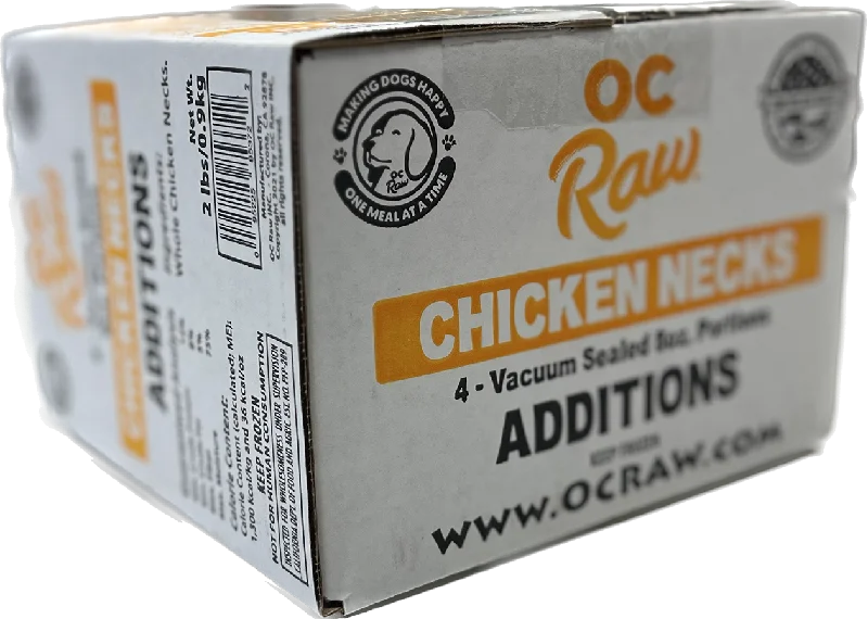  -High-fiber dog foodOC Raw Additions Frozen Chicken Necks - 2-lbs