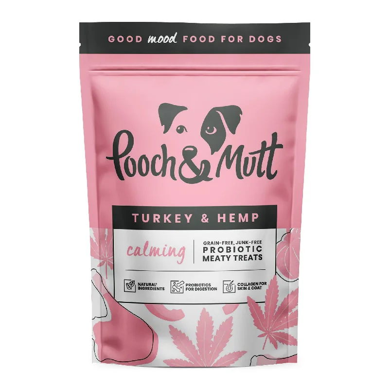 - Dog food discountsPooch & Mutt Calming Probiotic Meaty Treats 120g